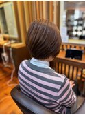 鎌倉大人ショートボブ顔回りレイヤーカットくびれショート30代
