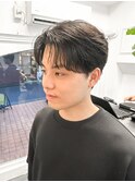 【白石】メンズカットセンターパート毛流れショート原宿