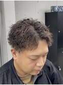 縦落ちパーマスパイキーショートルーズショートフェザーパーマ