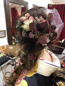 ヘアネイル ジェム(hair nail gem) 成人式アップスタイル