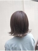 透明感ミルクティーベージュボブ