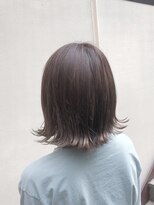 透明感ミルクティーベージュボブ