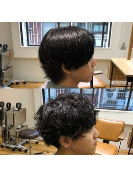 ネイビー(NAVY) クセ毛風パーマの緩めスパイラル☆