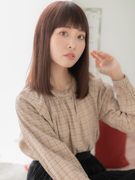 アルバハナレ 横浜(αlba HANARE) 関内/髪質改善/ピンク艶カラーでオン眉エアストレートa