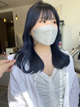 コバルト(Cobalt) 10代20代30代大人かわいい韓国風ネイビーブラックエギョモリヘア