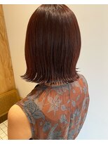 トリート 市川店(TREAT) 切りっぱなしボブ×ピンクブラウン_市川