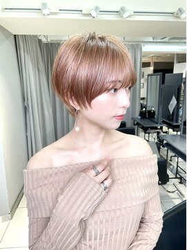 ヴェイン 渋谷(vain) 大人マッシュショート20代30代40代前下がりベージュピンク小顔