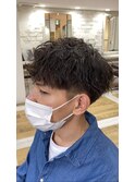波巻きパーマ×マッシュby沼尾