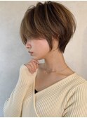 シースルーショートボブ/ショートヘア/20代30代/大人ヘア