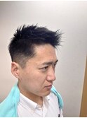 ジェットモヒカン 束感 ショート アップバング フェードカット