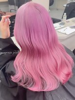 ベレーザ 渋谷(BELEZA)&nbsp;7383ベビーピンクカシスレッドハイトーンカラー韓国ワンホンヘア