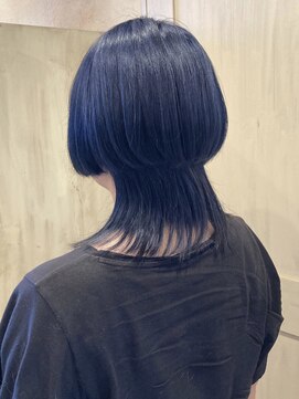 ヘアーリゾートガーデン 南林間店(Hair Resort Garden) クラゲヘアー/ダークネイビーのクラゲウルフ/ネビージュ