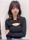 髪質改善顔まわりレイヤーカット酸熱ストレートこなれミディ