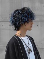 ネハス(nehus.)&nbsp;メンズハイライト青/ブリーチ/韓国マッシュ/ダークアッシュ
