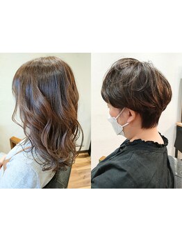 【白髪を明るくお洒落に＊】繰り返す白髪染めを髪質改善カラーでダメージケア◎〔白髪ぼかし/ボブ/戸塚駅〕