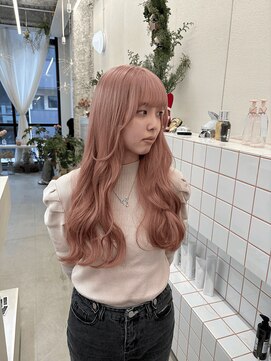 リル(re'll) 《花屋併設》ピンクカラー［酸性ストレート/ヘアセット］