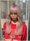 12843ホワイトピンクラベンダーミルクティー髪質改善韓国風巻き