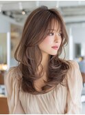 髪質改善カラー/レイヤーカット/透明感/ブラウンベージュ