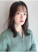 黒髪艶感ココアベージュイメチェンワンカール似合わせカット
