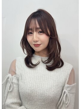 ビューネオ(VIEW NEO) ワンカールで可愛いレイヤースタイル/ミディアムヘア/谷町四丁目