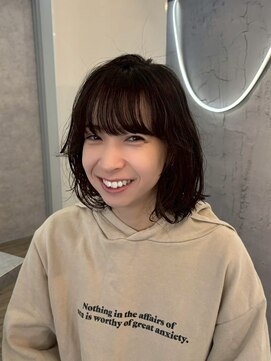 ヴィサージュバスク(VISAGE ba.s.k) 朝のセットが簡単になる柔らかボブパーマ