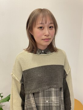 ノル 栄矢場町(nol) 長めボブ　グレージュカラー