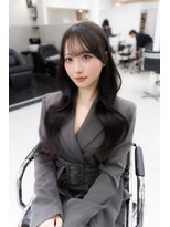 アトラ(ATRA)&nbsp;甘めバング × 低めレイヤー/ワンホン/ワンホンへア/韓国ヘア