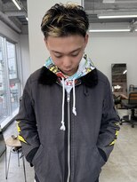 PARKiiiNG 心斎橋　ブリーチ/ダブルカラー/パーマ/メンズ【パーキング】&nbsp;刈り上げセンターパート