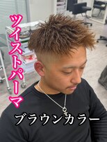 ルースト 南堀江店(ROOST) MEN’S HAIR/サーフカール/刈り上げセンターパート/南堀江