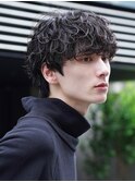 原宿メンズパーマルーズパーマシャドウパーマッシュウルフゆるめ