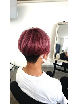 美容室 イズ 館林店(Iz) ニュアンスマッシュ_パールピンク_ダブルカラー_MEN’S HAIR