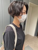 フロート 小阪店(float) マニッシュショート_マロンベージュ Aラインボブ かきあげ