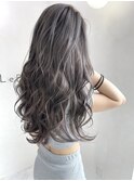 色っぽロング×透明感カラーまろやかグレージュ×四日市
