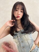アンジェリカ 尼崎店(ANGELICA) くびれレイヤー×モテ髪×透け感暗髪×バングカット