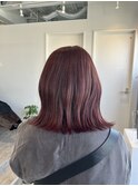 ピンクブラウン/セミディ[表参道/髪質改善/ハイライト]