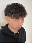 ツイストスパイラルパーマツイストパーマツーブロック刈り上げ