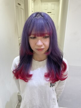 コル(CoL) ◇ラベンダーブルー×エンドカラービビッドレッド◇