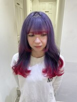 コル(CoL) ◇ラベンダーブルー×エンドカラービビッドレッド◇