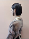 切りっぱなし×ミニボブ