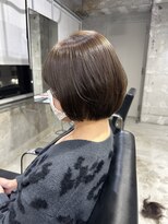 ラック(LUCK)&nbsp;レイヤーボブ/船橋/くすみベージュ/細めハイライト