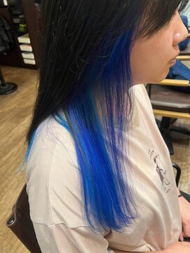 ヘアーレナータ 八王子(HAIR RENATA) 20代30代40代ストレートインナーカラーブルー美肌