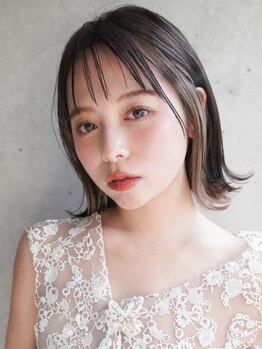 カライング(ing)の写真/【髪質改善カラー】を使用したケアカラーで透明感抜群☆理想の"ダメージレス×可愛い"デザインを叶える!
