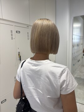 ブラウン(Brown) ミディアムヘア/デザインカラー/フェイスフレーミング/藤沢