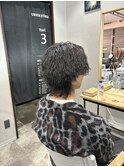 ウルフ波巻きパーマ