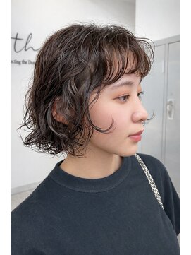 ムクコア(Muk CORE) ショートボブパーマボブニュアンスルーズパーマ川崎