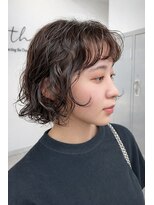 ムクコア(Muk CORE) ショートボブパーマボブニュアンスルーズパーマ川崎