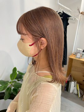  fit stand 千葉/ショートボブ/カット/パーマ/ダブルカラー/トリートメント/縮毛矯正 イメチェン/ピンクベージュ/アンブレラカラー[千葉]