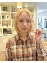 ハーツオオサカ(HE:ARTS OSAKA)&nbsp;春のハイトーン韓国ボブスタイル