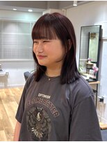 ルーク バイ ヘアーポケット(Luke by hair pocket)&nbsp;西明石切りっぱなしロブとディープピンクラベンダー