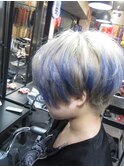 ランダムメッシュ白金ブルー